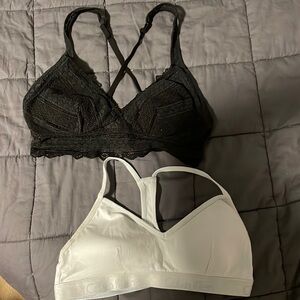 Aerie and Calvin Klein bralettes